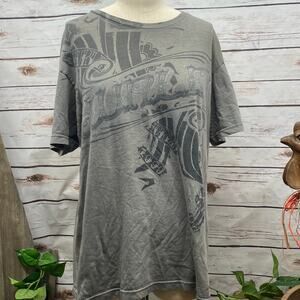Hurley Gray Short Sleeve Graphic Tee Shirt TShirt Large Lightweight Soft
